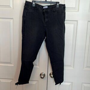 Lane Bryant Black Cropped Skinny Jeans